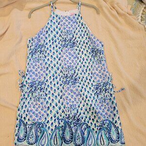 Lilly Pulitzer Blue and White Patterned Romper